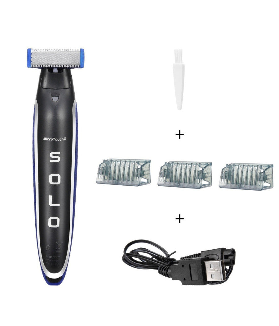 Rasoio Ricaricabile Elettrico Per Barba Uomo Power Micro Touch Solo Portatile         