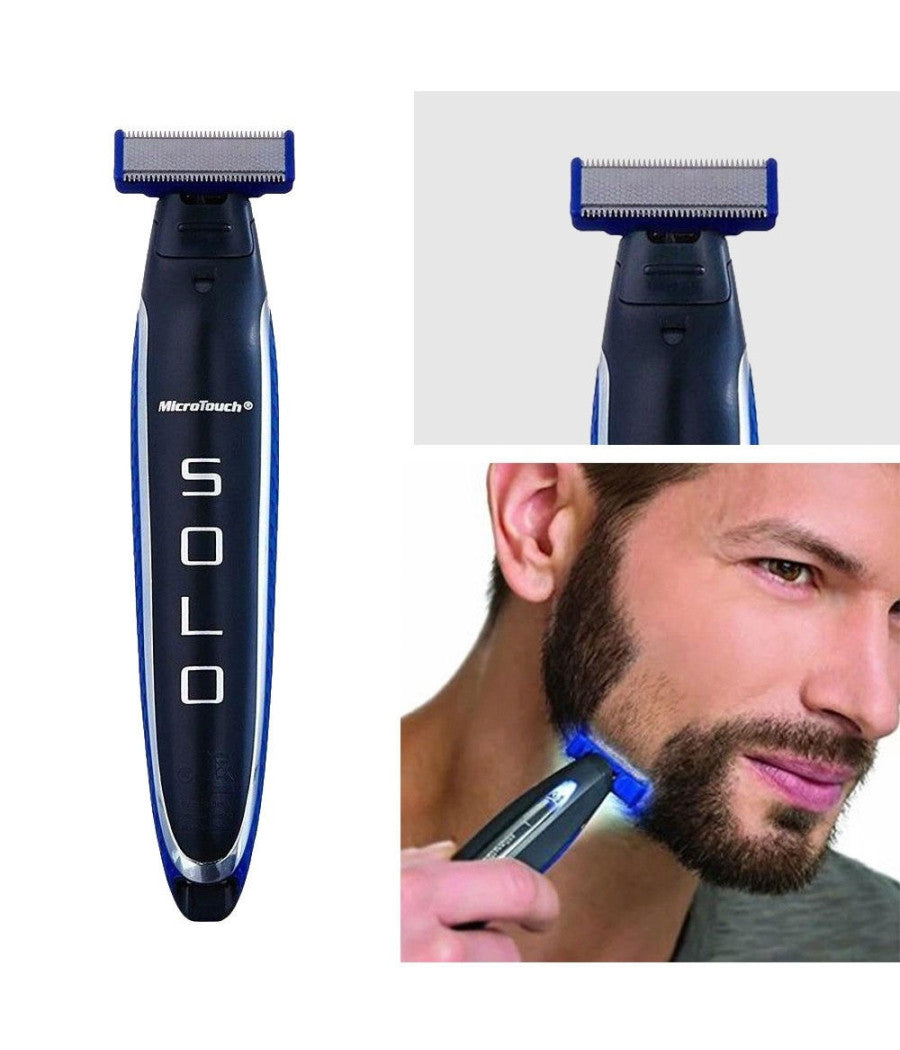 Rasoio Ricaricabile Elettrico Per Barba Uomo Power Micro Touch Solo Portatile         