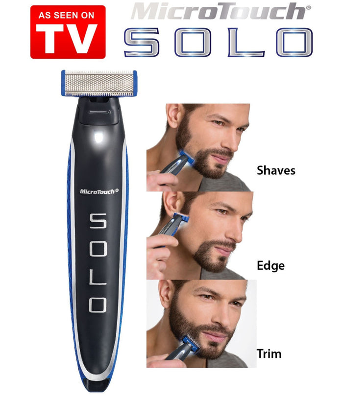 Rasoio Ricaricabile Elettrico Per Barba Uomo Power Micro Touch Solo Portatile         