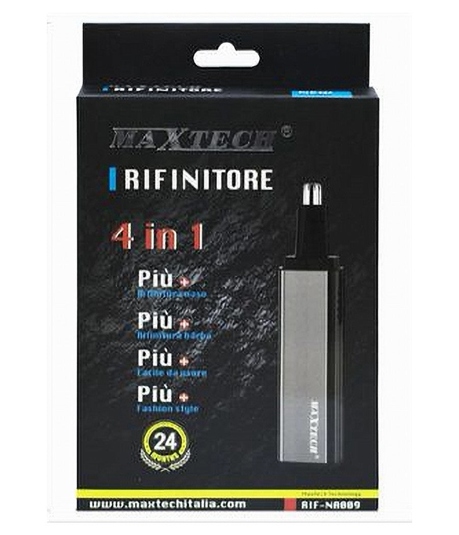 Rasoio Rifinitore Trimmer Uomo 4x1 Per Peli Naso Orecchie Sopracciglia Rif-na009         