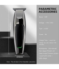 Rasoio Taglia Capelli Elettrico Regola Barba Ricaricabile Usb 5 Pettini V-030         