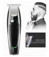 Rasoio Taglia Capelli Elettrico Regola Barba Ricaricabile Usb 5 Pettini V-030         
