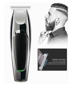 Rasoio Taglia Capelli Elettrico Regola Barba Ricaricabile Usb 5 Pettini V-030         