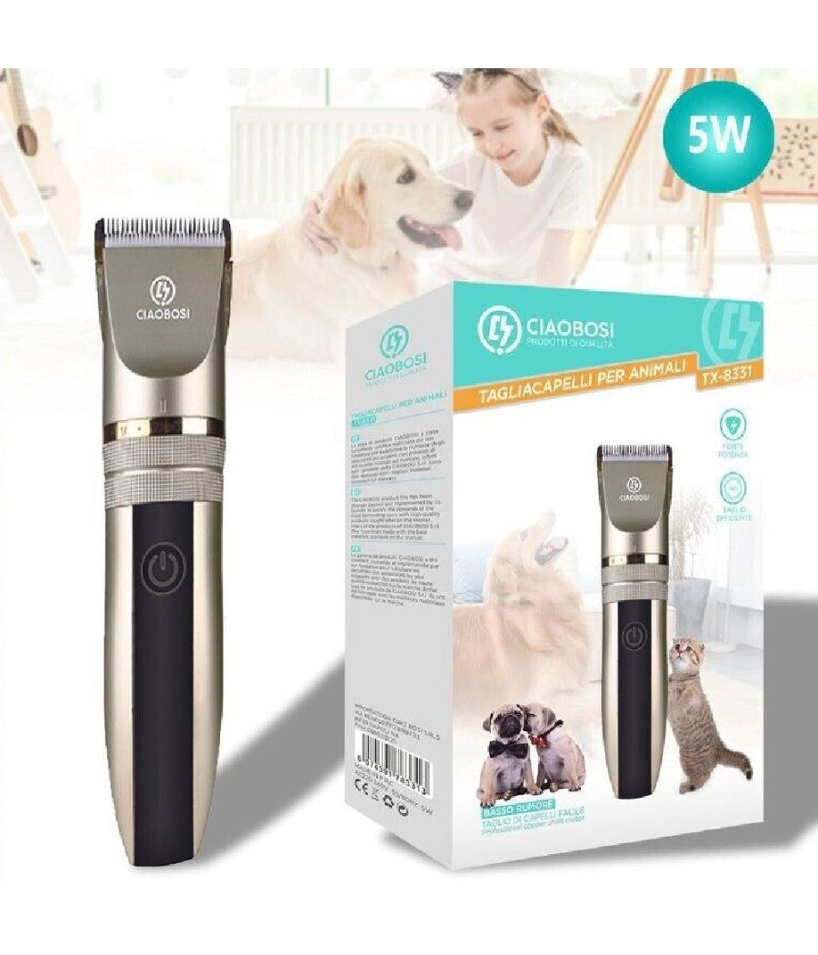 Rasoio Tosatrice Tagliacapelli Peli Per Animali Domestici Cani Gatti 5 W Tx-8331         