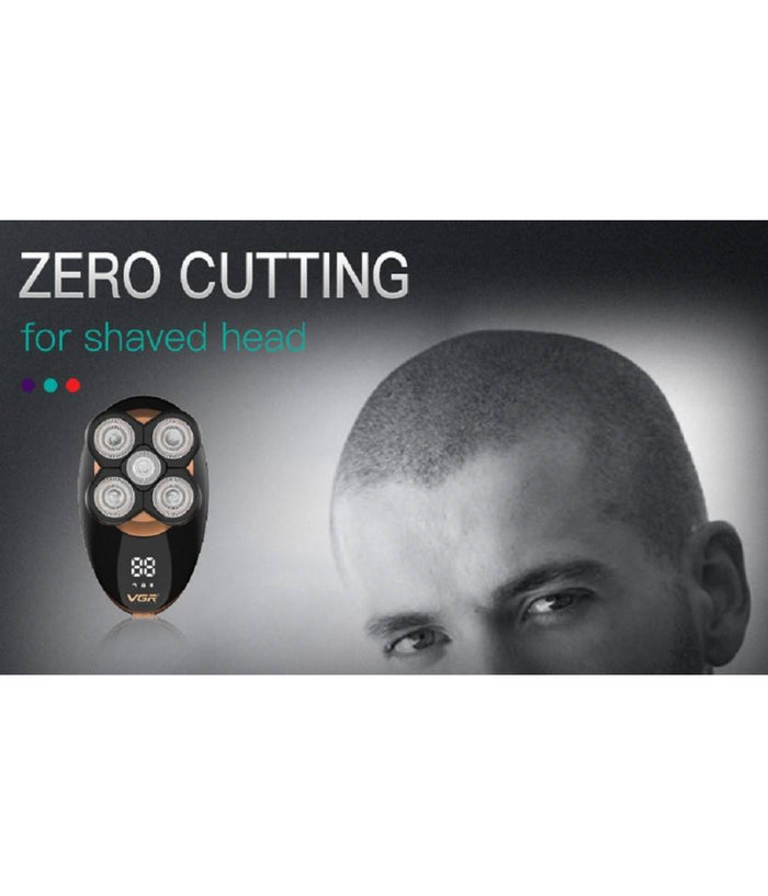 Rasoio V-316 5in1 Elettrico Regolabarba A Batteria Con Display Lcd Led Senza Fili         