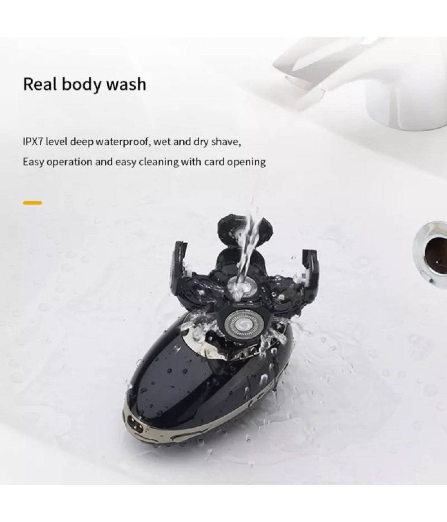 Rasoio V-316 5in1 Elettrico Regolabarba A Batteria Con Display Lcd Led Senza Fili         