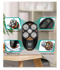 Rasoio V-316 5in1 Elettrico Regolabarba A Batteria Con Display Lcd Led Senza Fili         