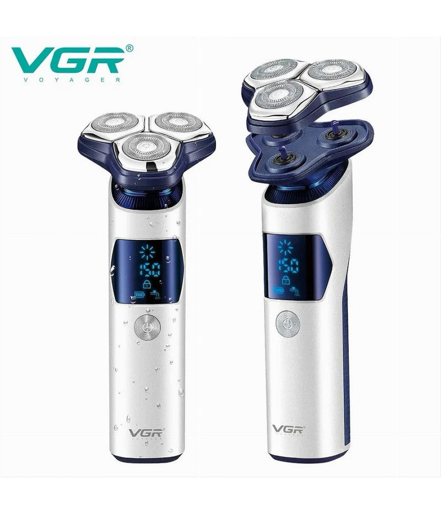 Rasoio Vgr V-328 Elettrico Uomo Barba Ricaricabile Viso Lama 3d Galleggiante Ipx7         
