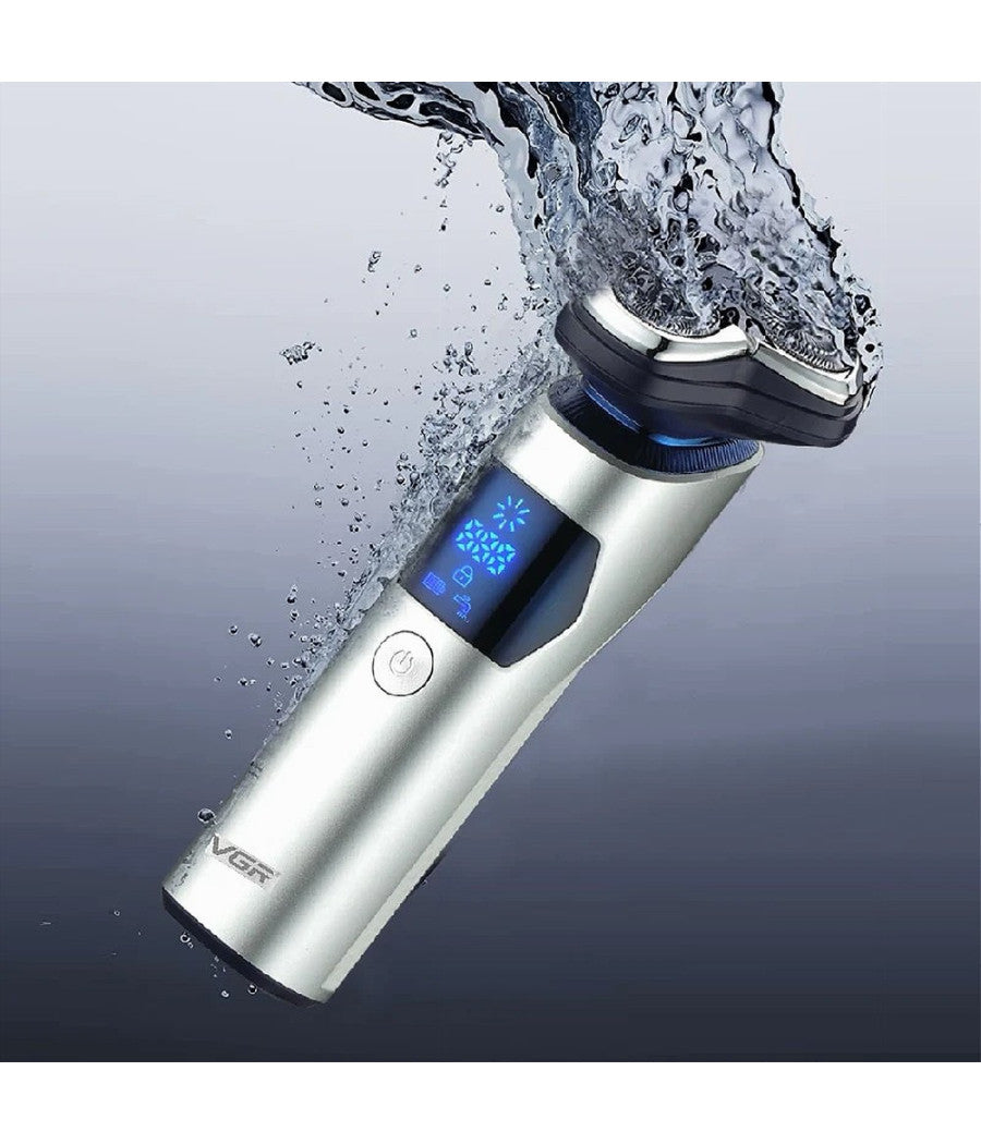 Rasoio Vgr V-328 Elettrico Uomo Barba Ricaricabile Viso Lama 3d Galleggiante Ipx7         
