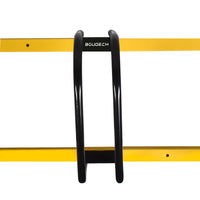 Rastrelliera Cavalletto Fermabici Modulare 5 in 1 in Acciaio Antiruggine con meccanismo di fissaggio al suolo ideale per parcheggiare fino a 5 biciclette in parco, strade private o garage.