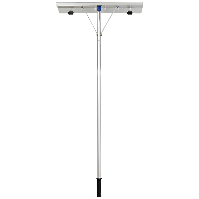 Rastrello da neve estensibile in alluminio 160-610cm, Rastrello antigraffio con lama di alta qualit¨¤ tubi a 5 sezioni-Utensili