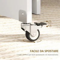 Tavolo da Pranzo Pieghevole per 2-4 Persone con 2 Ribalte, Cassetto e Ripiani, Quercia