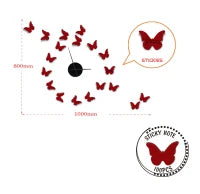 Sticker Da Muro Orologio Butterflies Con Post-It Cm 100X80