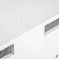 Copritermosifone in Legno MDF, Copertura per Termosifone Moderna con Ripiano Superiore Verniciato Bianco, 151.5x82x19 cm