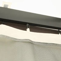 Zanzariera per Gazebo Tende di Ricambio Universale con Cerniere, 352x207cm - Nero e Beige