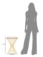 Pouf Tower Rosa cm Ø 41X50