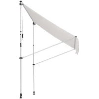 Tenda da Sole da Esterno 2x1.5m a Rullo con Manovella, Altezza e Angolazione Regolabile, Bianco