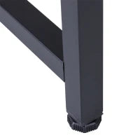 Scrivania a L per Casa e Ufficio ad Angolo Piedini Regolabili per Lavoro, Studio o Gaming Nera Pannello Truciolare di Grado E1, Metallo 168Lx120P x75Acm