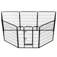 Recinto circolare box per cani Ezooza Bytom con 8 pannelli acciaio da 80 x 100 cm cadauno