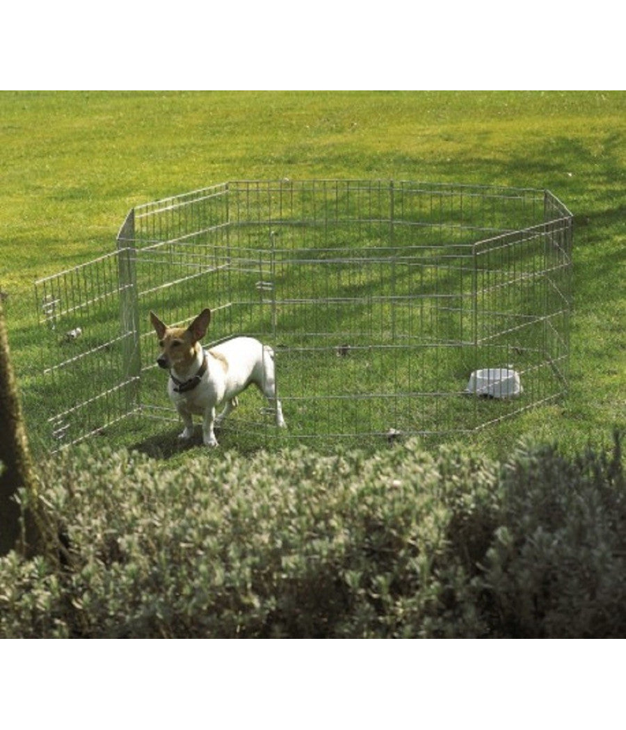 Recinto Ottagonale Da Esterno Per Animali Piccola Taglia Con Parasole         