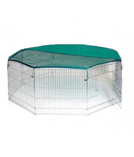Recinto Ottagonale Da Esterno Per Animali Piccola Taglia Con Parasole         