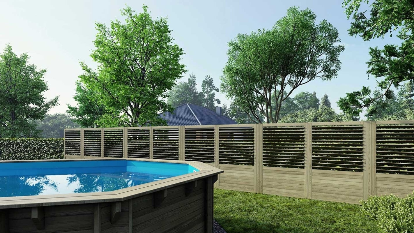 Recinto, pannello in legno con lamelle, set - impregnato in verde - DOM702 - ALTANKA