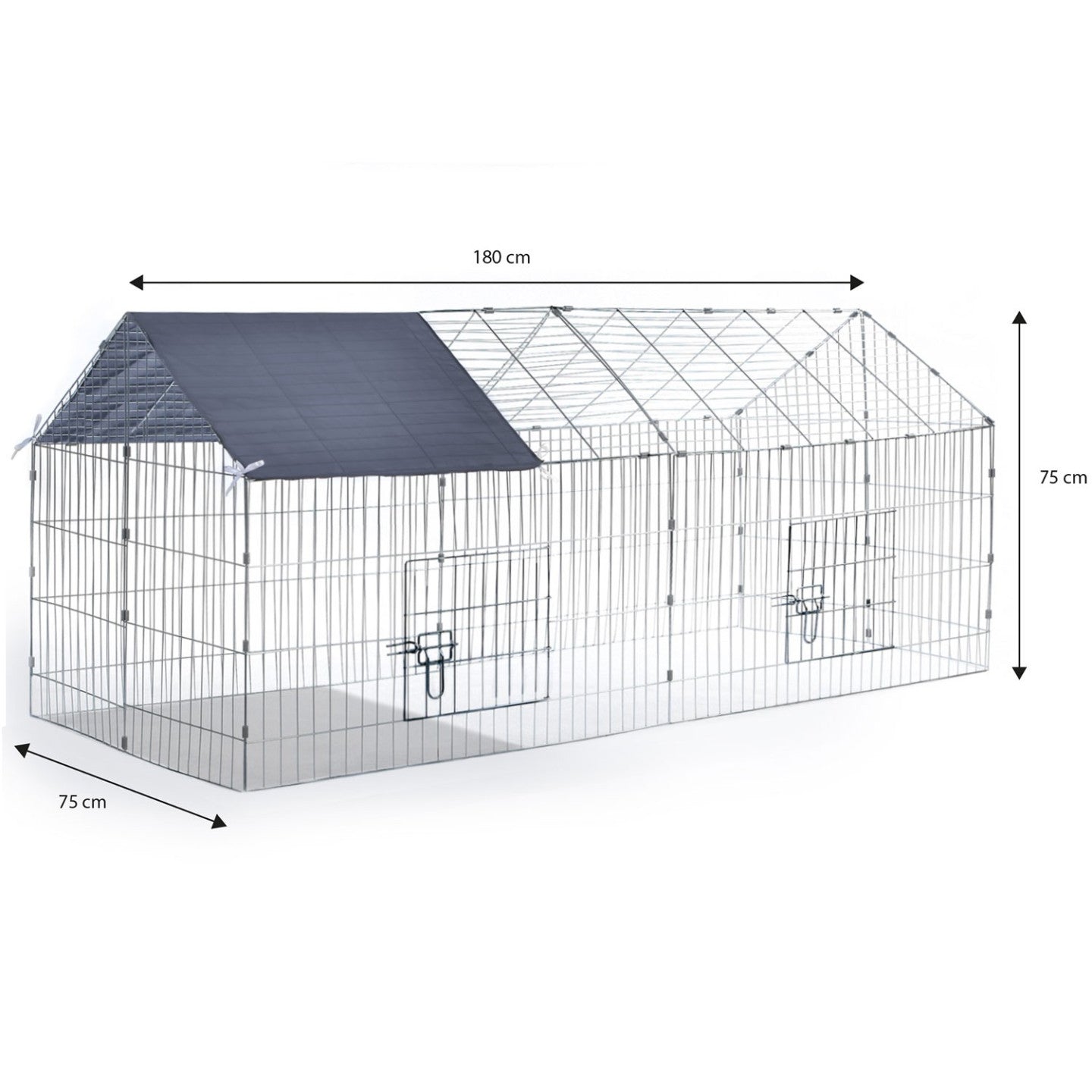 IDMarket - Recinto per piccoli animali in acciaio zincato