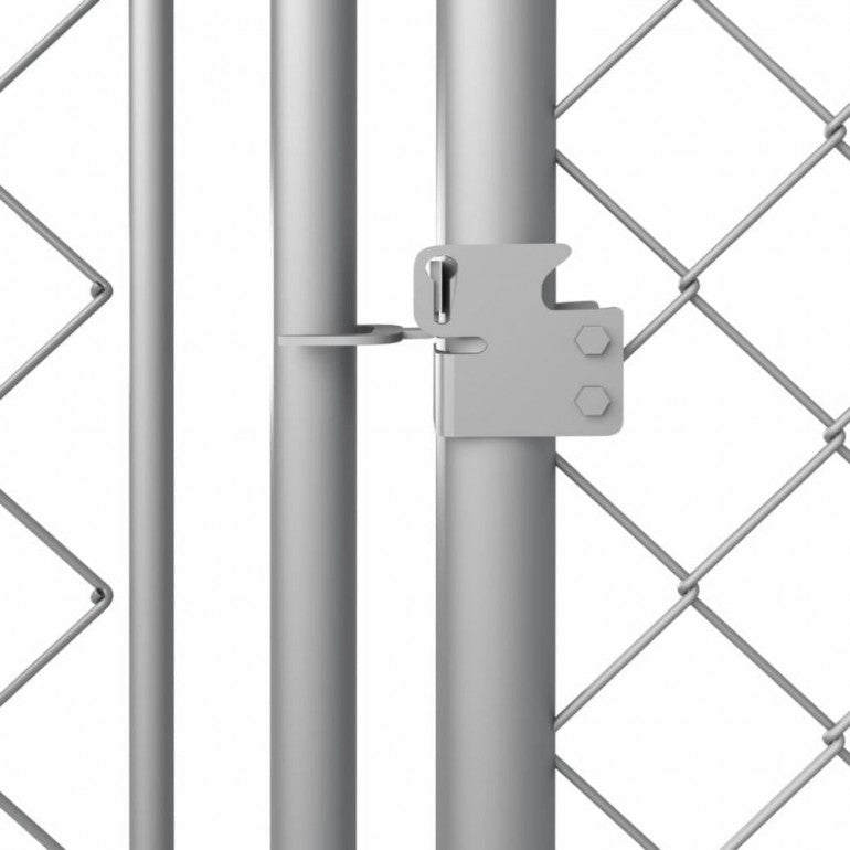 Recinzione con copertura per cani da esterno Ezooza Bullmastiff 800 x 400 x 200 cm di colore metallo