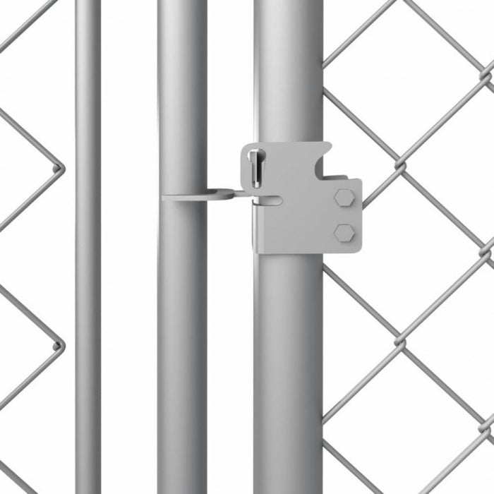 Recinzione con copertura per cani da esterno Ezooza Bullmastiff 800 x 400 x 200 cm di colore metallo