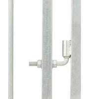 Recinzione da esterno per cani Ezooza Boston in acciaio zincato di qualità 300 x 300 x 185 cm di colore metallo