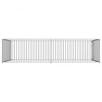 Recinzione da esterno per cani Ezooza Danzica in acciaio zincato di qualità 200 x 400 x 100 cm di colore metallo