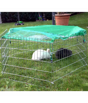 Recinzione Da Giardino Per Animali Domestici Con Telo Coprisole Reticolato         