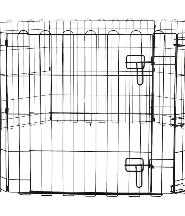 Recinzione In Metallo Per Cani Pieghevole Per Esercizio 152,4 X 152,4 X 60,9 Cm         