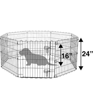 Recinzione In Metallo Per Cani Pieghevole Per Esercizio 152,4 X 152,4 X 60,9 Cm         
