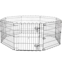 Recinzione In Metallo Per Cani Pieghevole Per Esercizio 152,4 X 152,4 X 60,9 Cm         