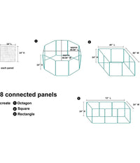 Recinzione In Metallo Per Cani Pieghevole Per Esercizio 152,4 X 152,4 X 60,9 Cm         