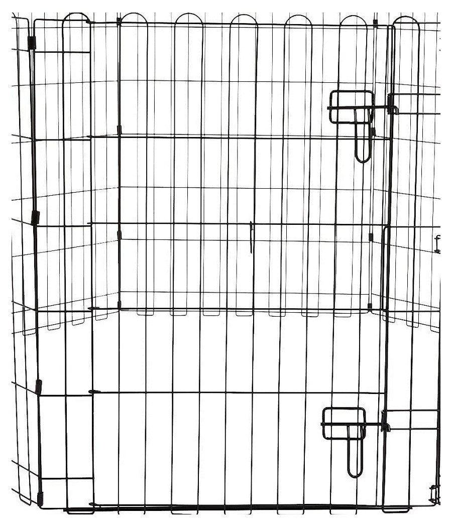 Recinzione In Metallo Per Cani Pieghevole Per Esercizio 152,4 X 152,4 X 76,2 Cm         