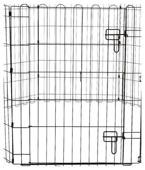 Recinzione In Metallo Per Cani Pieghevole Per Esercizio 152,4 X 152,4 X 76,2 Cm         
