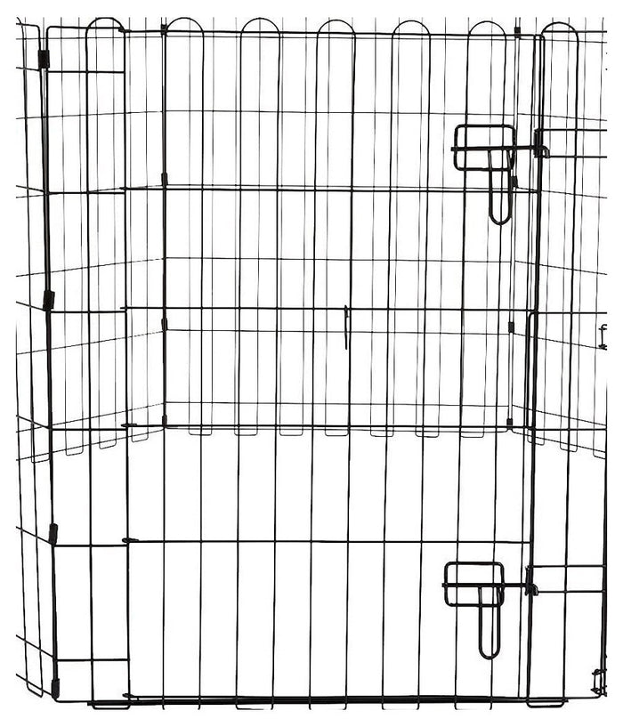 Recinzione In Metallo Per Cani Pieghevole Per Esercizio 152,4 X 152,4 X 76,2 Cm         