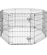 Recinzione In Metallo Per Cani Pieghevole Per Esercizio 152,4 X 152,4 X 76,2 Cm         