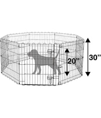 Recinzione In Metallo Per Cani Pieghevole Per Esercizio 152,4 X 152,4 X 76,2 Cm         
