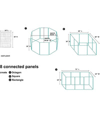 Recinzione In Metallo Per Cani Pieghevole Per Esercizio 152,4 X 152,4 X 91,4 Cm         