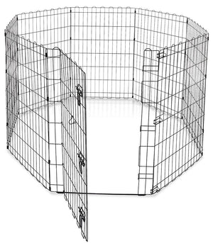 Recinzione In Metallo Per Cani Pieghevole Per Esercizio 152,4 X 152,4 X 91,4 Cm         