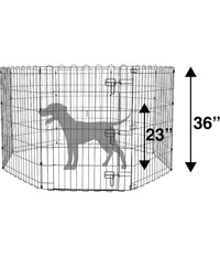 Recinzione In Metallo Per Cani Pieghevole Per Esercizio 152,4 X 152,4 X 91,4 Cm         