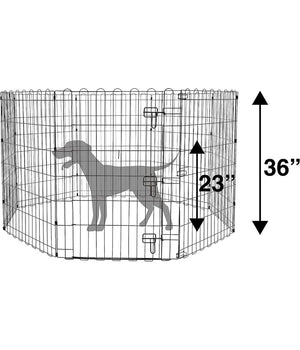 Recinzione In Metallo Per Cani Pieghevole Per Esercizio 152,4 X 152,4 X 91,4 Cm         