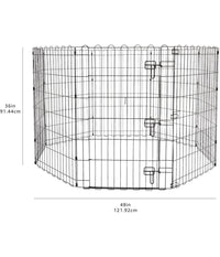 Recinzione In Metallo Per Cani Pieghevole Per Esercizio 152,4 X 152,4 X 91,4 Cm         