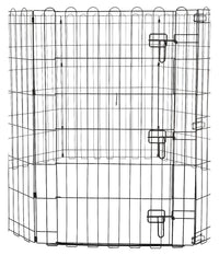 Recinzione In Metallo Per Cani Pieghevole Per Esercizio 152,4 X 152,4 X 91,4 Cm         