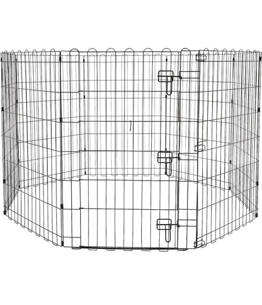 Recinzione In Metallo Per Cani Pieghevole Per Esercizio 152,4 X 152,4 X 91,4 Cm         