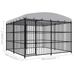 Recinzione per cani da esterno Ezooza Gora con copertura 300x300x210 cm