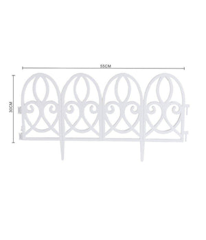 Recinzione Per Giardino Steccato Bordo Bianco Prato In Polipropilene Dim 32x30cm         